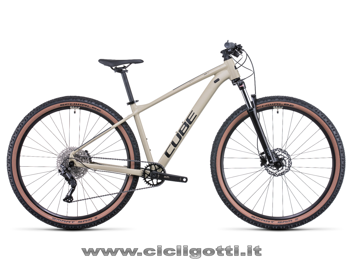 CUBE AIM EX Desert black bicicletta MTB 2022 - Cicli Gotti